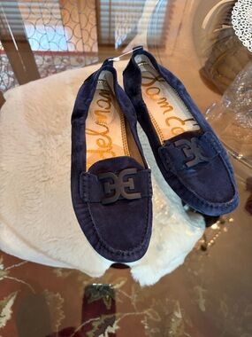 Sam Edelman Navy Suede Driving Loafers